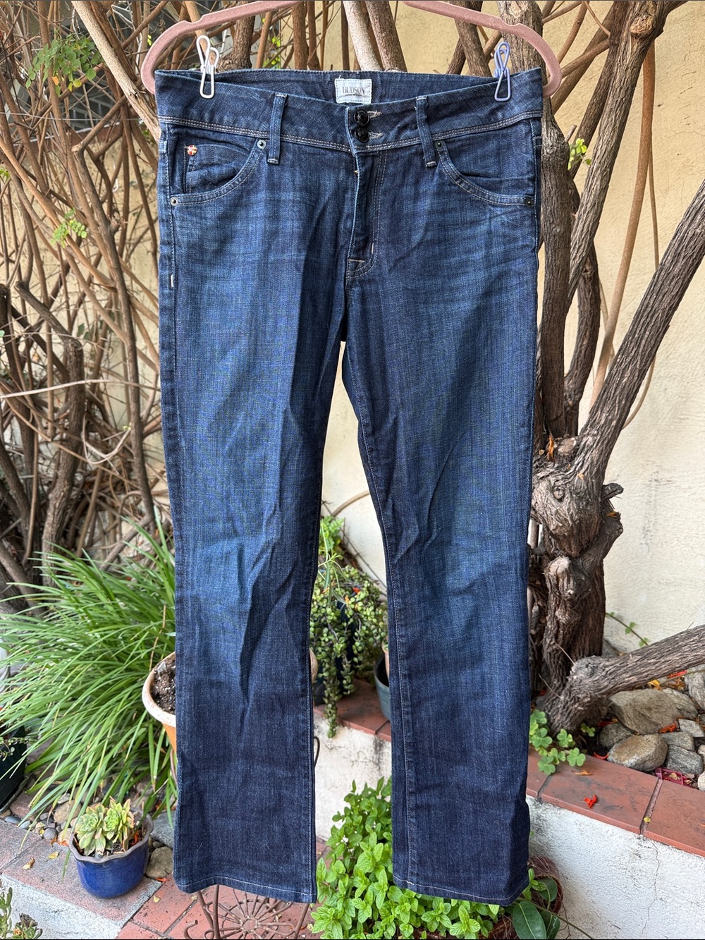 Hudson Jeans Dark Indigo Button-Fly Denim